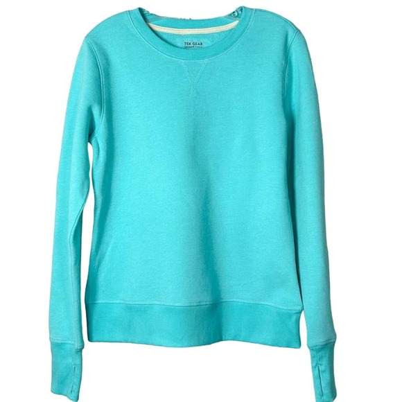 tek gear Tops - Tek Gear Women's Ultrasoft Fleece Crew Neck Pullover Sweatshirt Blue Size Small
